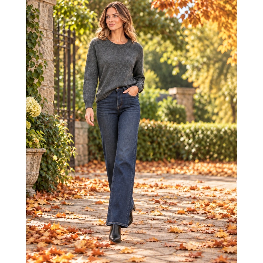 Charter Club Luxury Cashmere Sweater XL Gray Crew Neck Long Sleeve Pullover